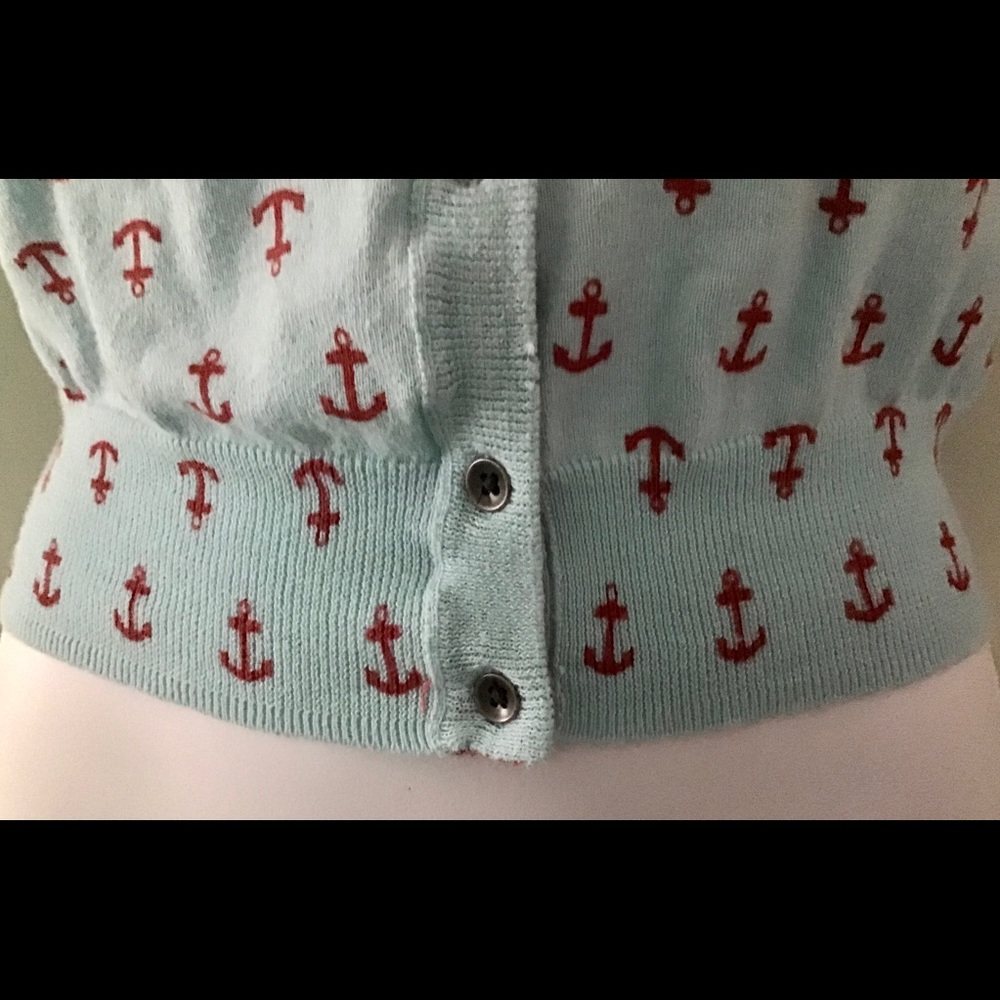 Cardigan lightweight soft anchor print - Picture 13 of 16
